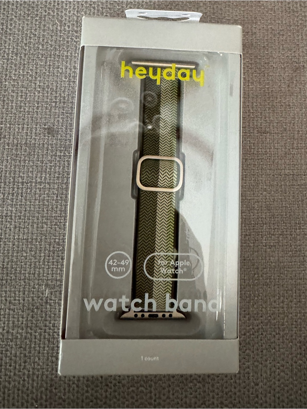 heyday Olive Chevron Nylon Watch Band